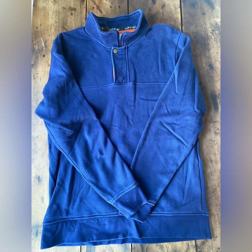 Orvis Royal Blue Quarter-Zip Pullover